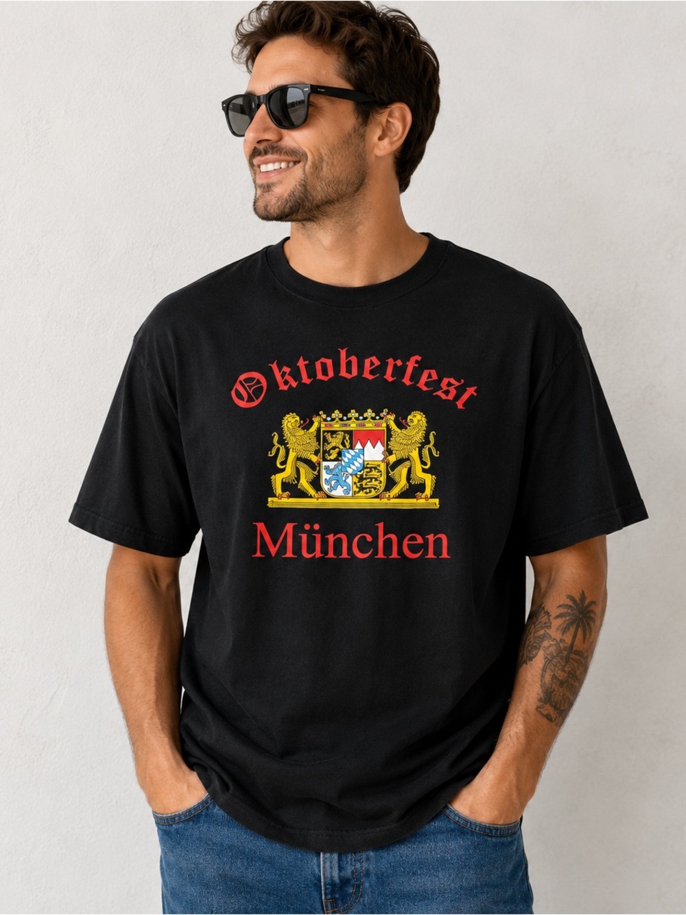 Oktoberfest München Germany Graphic T Shirt Men's Large Black Beer Festival